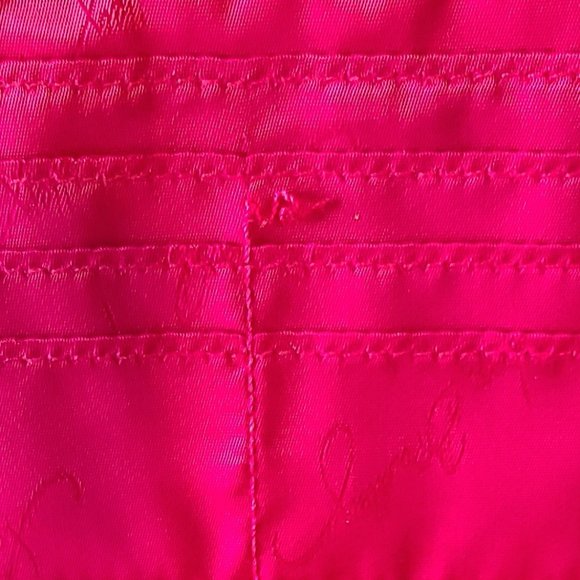 VERA BRADLEY TRIFOLD TURNLOCK PINK SWIRL FLOWERS QUILTED WALLET ZIP AROUND - Picture 7 of 9